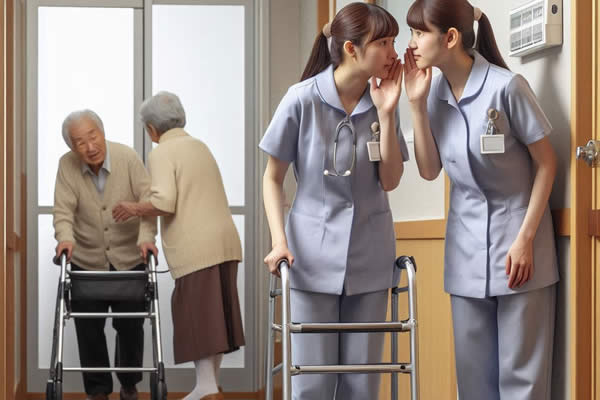職員同士の私語やネガティブな会話